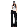 Pantalones Casuales de Mujer de Tiro Alto Acampanados con Capas Estilo Ballet Juvenil Adelgazantes Nuevos de Moda Verano 2026 Falso Dos Piezas