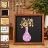 Paquete de Materiales Hechos a Mano DIY para el Día de la Madre Marco de Fotos con Pan de Oro Adorno de Pintura Regalo Creativo