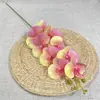 27 cores, nova orquídea impressa em 3D com 9 cabeças, flor artificial, para decoração de casamento e casa, atacado