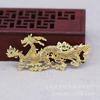 Yiwu Gold Ray color chapado en oro nuevo cobre DIY Dragón cuatro mares nubes auspiciosas tipo dragón corona para el cabello corona de fénix soldadura B1201