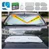 Visor solar de anel duplo revestido de prata, desenho animado, PE, folha de alumínio, algodão pérola, visor de carro, malha de nylon, escudo lateral, escudo traseiro