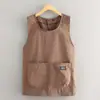 Delantal de Trabajo Unisex para Restaurante Taslan Impermeable Delantal con Peto de Trabajo a Prueba de Manchas para Cocina