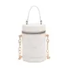 Bolsa de ombro tipo balde espelhado versão coreana 2026, bolsa balde redonda pequena espelhada da moda, bolsa de mão estilosa, bolsa de ombro e transversal