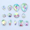 Broca de Vidro Costurada à Mão com Furo Duplo DIY Broca Decorativa Colorida com Fundo Pontiagudo para Roupas Calçados Bolsas Saias de Dança Vestidos de Casamento Broca para Conserto