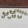 Materiales para joyería al por mayor Cuentas sueltas para manualidades Accesorios para joyería al por mayor Cuentas de aleación de plata del Tíbet Ruedas del Tíbet cuentas sueltas