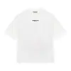 Camiseta de Manga Corta con Logo de Letra Pequeña Essentialszone para Hombres y Mujeres Moda Americana High Street Fog Marca de Moda Algodón Pesado Verano