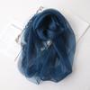 Primavera e Outono Novo Lenço De Seda Organza Cor Sólida Flash Lenço De Seda Organza Dupla Camada Amoreira Seda Misturada Xale Mulheres