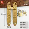 Cerradura de pestillo de cobre puro estilo chino, manija recta para puerta de gabinete, manija de puerta vintage, candado, cerrojo de puerta, manija de pestillo estilo antiguo