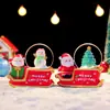 Bestseller transfronterizo: Bola de cristal de postre navideño, mini bola de agua de colores brillantes, adorno de escritorio, decoración de luz ambiental