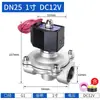 Válvula de Agua de Acero Inoxidable 304 220V Válvula Electromagnética Válvula de Tubería de Control Eléctrico Válvula de Agua Normalmente Cerrada Válvula de Aceite