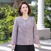 Nueva chaqueta corta de estilo chino, elegante y chic para mujeres de mediana edad y mayores, perfecta para primavera y otoño, con adornos de cuentas y un diseño tradicional chino