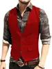 Chaleco para Hombre Venta Caliente Transfronteriza Chaleco Casual Novio Padrinos Chaleco Ajustado de un Solo Botón Fabricante Venta al por Mayor en Stock