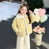 Chaqueta acolchada estilo coreano para niñas con conejitos, Nuevo estilo Otoño/Invierno 2026, Moda infantil, Top engrosado para niñas pequeñas, Moderno