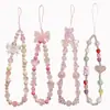 Cadena para teléfono móvil de oso en polvo con lazo para teléfono móvil, cordón decorativo para teléfono móvil, correa de muñeca, cadena anticaíble, mujer, Amazon transfronterizo dedicado