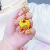 Pingente de cabaça baifu dourado antigo com alta retenção de cor, pingente único, borla, fecho de sino, colar tipo saco com fecho de segurança que não desbota por muito tempo