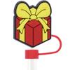 Amazon Hot Christmas Straw Cap Personalizado Soft Glue 10mm Straw Sleeve Party Straw Decorative Cap Capa de poeira