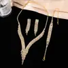 Nuevo Estilo Ins Transfronterizo Lujo Accesible Cadena de Garra de Cristal Super Brillante Collar Pulsera de Celebración de Banquete para Mujer Set Completo de Joyería de Diamantes