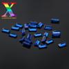 Fábrica atacado retangular ângulo reto carro plano 113 # azul afiado cristal zircão 1,5 * 3-3 * 6 mm pedra nua incrustação de cera