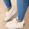 2025 Calzado de Algodón para Mujer Estilo Europeo y Americano Lazo Zapatos Cálidos Planos Talla Grande Zapatos Peludos Botas de Nieve para Mujer