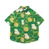 Camisetas de Manga Corta Divertidas con Dibujos Animados y Graffiti Estilo Hong Kong Veranieño para Hombres y Mujeres Estilo Dopamina Sueltas Dulces Florales Camisas Modernas