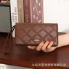 Bolso de Almacenamiento con Cremallera de Rejilla Cruzado Nuevo Llavero Portatarjetas de Identificación Gran Capacidad Billetera para Mujer de Comercio Exterior Transfronterizo