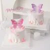 Decoración para Pastel Feliz Día de las Madres 2026 Mariposa 3D de Doble Capa Cinta de Cumpleaños para Mamá Lazo Insertar para Hornear