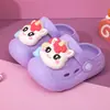 Nuevas y lindas pantuflas de conejo para niños de verano, de punta cerrada, transpirables, duraderas, estilo caricatura, cómodas para el hogar y uso exterior