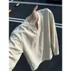 Camiseta de Manga Larga con Cuello en V Estilo Old Money para Hombre, Capa Base de Alta Gama para Primavera y Otoño, Nuevo Top Versátil de Corte Relajado
