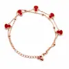 Pulsera Popular de Cinco Calabazas de Xiaohongshu para Mujer, Pulsera de Cinco Flores de Lujo Chapada en Oro Rosa de Alta Gama de 18 Quilates con un Toque de Alta Gama