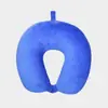 Partículas de espuma de color sólido Almohada en forma de U almohada de viaje protección del cuello almohada en forma de U relleno EPS almohada para avión impresión digital siesta