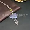 Pingente de Pedra Olho de Gato Atacado, Fecho de Nuvem de Vidro Colorido, Fivela de Segurança de Abóbora, Pingente de Jade