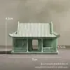 Arquitectura Estilo Antiguo Chino Paisaje en Miniatura Pabellón Pabellón Artesanías de Arenisca Verde Adornos Patio de Entrada Mesa de Arena Productos de Paisajismo