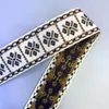 Cinta Jacquard de Poliéster de 3 cm Estilo Étnico Patrón Geométrico Accesorios para Ropa Cinta Jacquard DIY Hecho a Mano