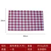 Estilo europeu poliéster impermeável placemat antiderrapante Western placemat doméstico xadrez isolado mesa de jantar de duas cores tapete transfronteiriço atacado