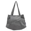 Bolsa Transversal de Veludo de Grande Capacidade, Bolsa Tote de Veludo, Bolsa para Aulas Particulares, Bolsa de Tecido de Ombro Único, Bolsa para Deslocamento de Estudante Universitário