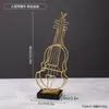 Adornos Musicales de Hierro Dorado Estilo Nórdico, Decoraciones Modernas Minimalistas para el Hogar, Muebles de Alta Gama para Estudios y Salas de Exhibición
