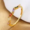 Moda Coreana Arte Geométrico Estilo Hip-Hop Anillo Colorido de Circonio para Mujer Ins Trendy Anillo Fino de Círculo Personalizado Joyería Nueva