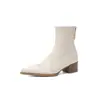 Suela Silenciosa Temperamento Sobresaliente Adelgazantes Versátiles Botines Skinny 2026 Otoño/Invierno Tacón Medio Grueso Para Ir al Trabajo Punta Fina Elásticos Botines Cortos Mujer