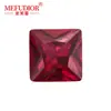 Pedra Solta de Corindo Vermelho Quadrada, Gema de Corindo Vermelho Sangue de Pombo com Base Pontiaguda, Fornecimento Direto do Fabricante, Acessórios para Joias no Atacado