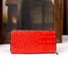Cartera Larga con Diseño Creativo Único, Nueva Cartera Brillante de Cuero Vintage 2026 para Mujer, Portatarjetas con Patrón de Cocodrilo, Múltiples Ranuras para Tarjetas, Moderna