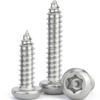 Acero Inoxidable 201 Cabeza Pan con Inserto Torx, Tornillos Autoperforantes Antirrobo, Tornillos para Madera de Cabeza Redonda M4/M5/M6/M8