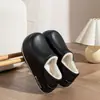 Bolsa Impermeável de EVA e Pantufas de Algodão de Cor Sólida para Mulheres 2026 Estilo Novo de Inverno Pantufas de Interior com Pelúcia Macia e Solado Macio Sapatos de Algodão Quentes para Senhoras