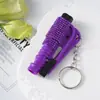 Martillo de seguridad para exteriores dos en uno mini rompeventanas llavero de coche martillo salvavidas incrustado con diamante martillo de escape para romper ventanas de coche