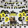 En Stock Decoración de Escena de Cumpleaños Temática de Batman Artículos para Fiesta Set de Globo de Látex Banner