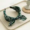 Faixa de Cabelo Flor Paisley Retro Coreana e Japonesa Tendência Feminina Elegante Orelha de Coelho Larga Acessório de Cabelo Grampo de Cabelo