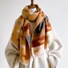 Bufanda de Imitación Cachemir con Dibujo Animado Retro de Cachorro para Mujer, Calentador de Cuello Jacquard de Doble Cara de Perro Salchicha Lindo para Otoño e Invierno