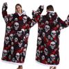 Chaqueta para estar en casa, Sudadera con capucha perezosa, Manta gruesa, Suéter holgado para niños, Manta ponible, Estilo para parejas