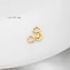 Pulseira colar com fecho de prata S925 conector de mola de cabeça dupla fecho de retenção de cor material para joias DIY acessórios de alta qualidade