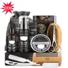 Set Completo de Cuidado de Barba para Hombres Transfronterizo de 5 Piezas Peine para Barba Peine de Doble Cara Perfumado con Rodillo Líquido para Crecimiento de Barba