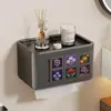 Portarrollos de papel higiénico de pared, caja de papel higiénico sin taladro, caja para rollo de papel higiénico, estante impermeable para papel higiénico de baño